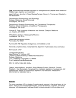 Norepinephrine-mediated regulation of endogenous Aβ 42 peptide levels: effects of noradrenergic depletion and restoration