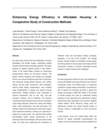 Enhancing Energy Efficiency in Affordable Housing: A Comparative Study of Construction Methods