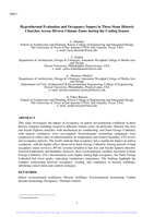 Hygrothermal Evaluation and Occupancy Impact in Three Stone Historic Churches Across Diverse Climate Zones during the Cooling Season