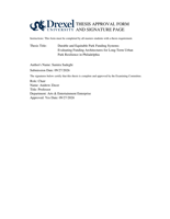 Durable and equitable park funding systems: evaluating funding architectures for long term urban park resilience in Philadelphia